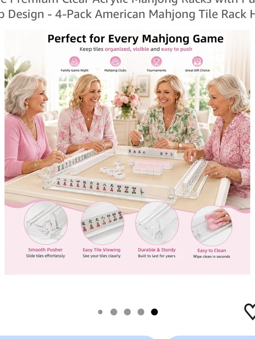 Clear Acrylic Mahjong Tile Racks